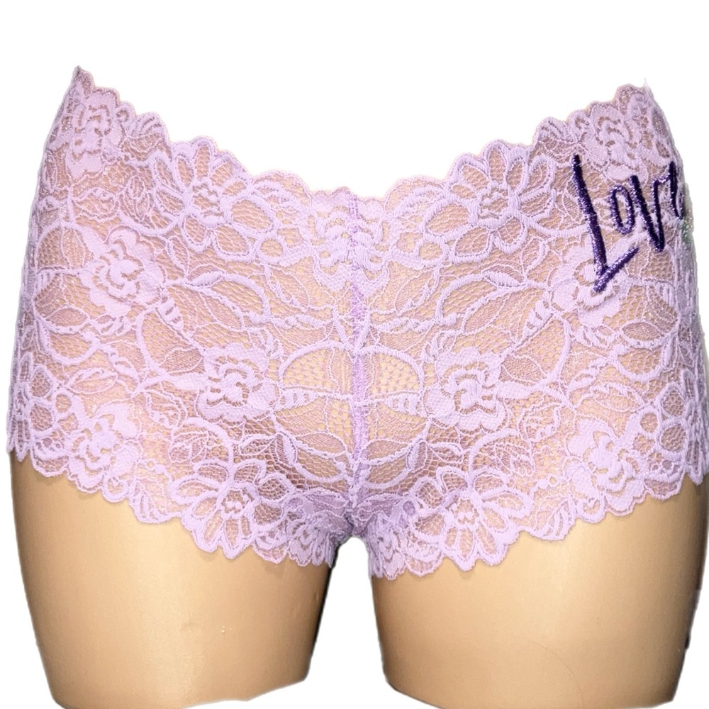 *3 for $30!* Victorias Secret Purple Love Angel Boyshort Shortie Panty S NWT